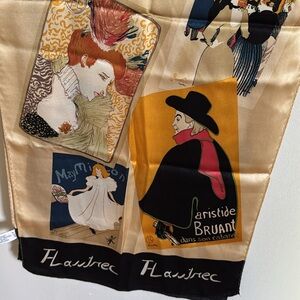 Vintage Toulouse-Lautrec Art long Print Silk Scarf Metropolitan Museum of Art